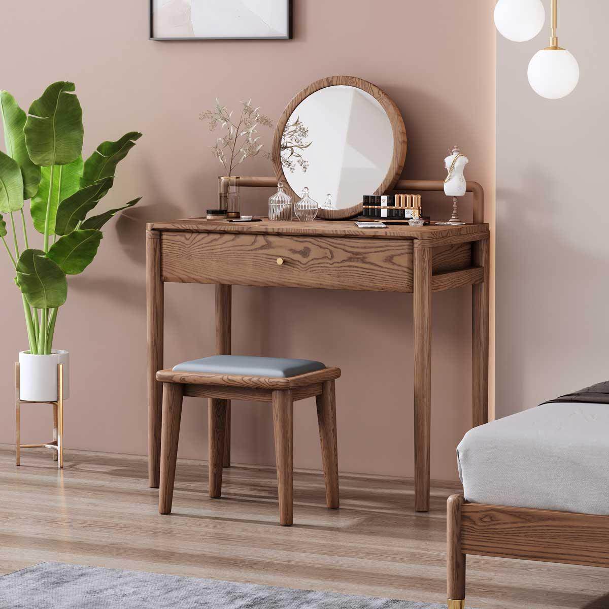 Chanise Ash Wood Dressing Table Singapore