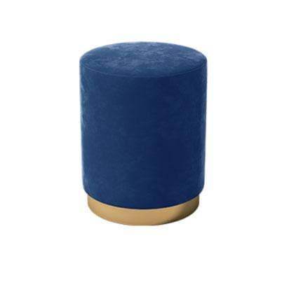 Clyde Blue Velvet Ottoman Singapore