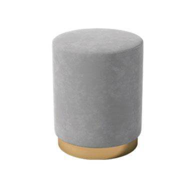 Clyde Grey Velvet Ottoman Singapore