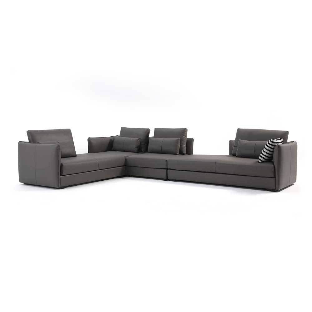 Coda Lunga Sectional Genuine Leather Sofa by Chattel Singapore