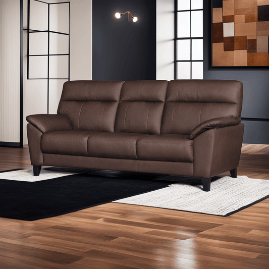 Colby Brown Genuine Leather Sofa Singapore