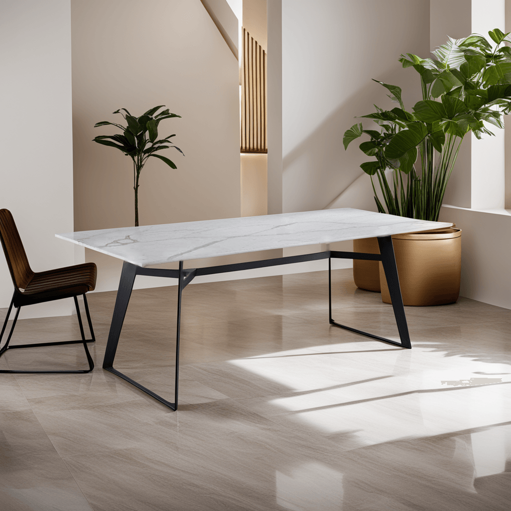 Cristabel Sintered Stone Dining Table (140cm/160cm/180cm) Singapore