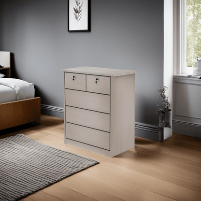 Dario White Wash Chest of Drawer Singapore