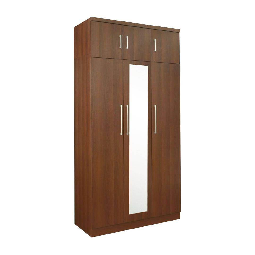 Darragh Mirror 3 Open Door Wardrobe with Top Singapore