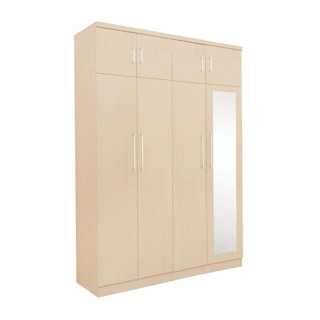 Darragh Mirror 4 Open Door Wardrobe with Top Singapore