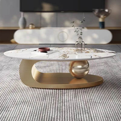 Darrol Glossy Sintered Stone Coffee Table Singapore