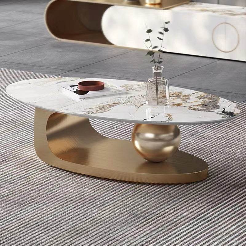 Darrol Glossy Sintered Stone Coffee Table Singapore