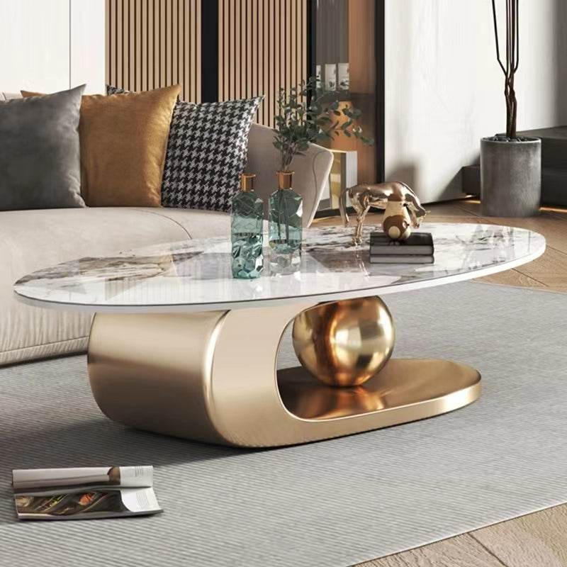 Darrol Glossy Sintered Stone Coffee Table Singapore