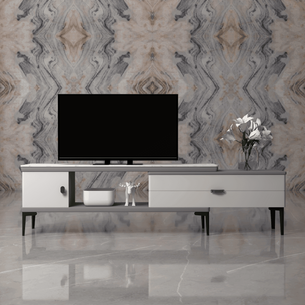 Darya Extendable Polished Sintered Stone TV Console Singapore