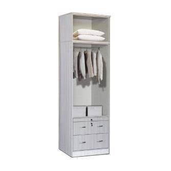 Dennie 5ft White Wash Open Door Wardrobe Singapore