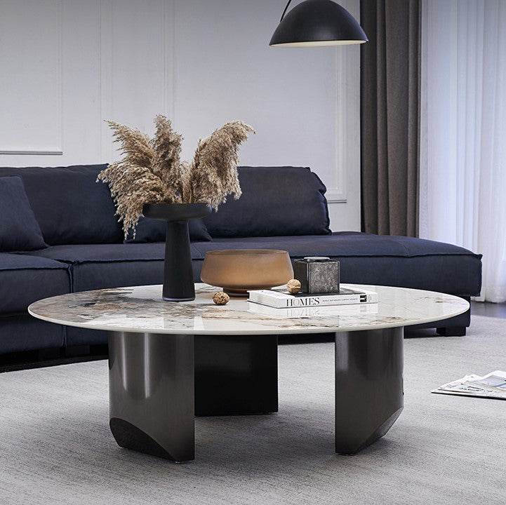 Despina Glossy Sintered Stone Coffee Table Singapore