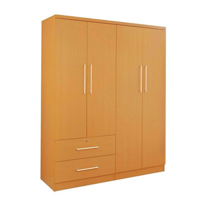 Deverac 4 Open Door Wardrobe with Drawers Singapore