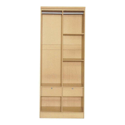 Devereau Glass Open Door Wardrobe with Top Singapore