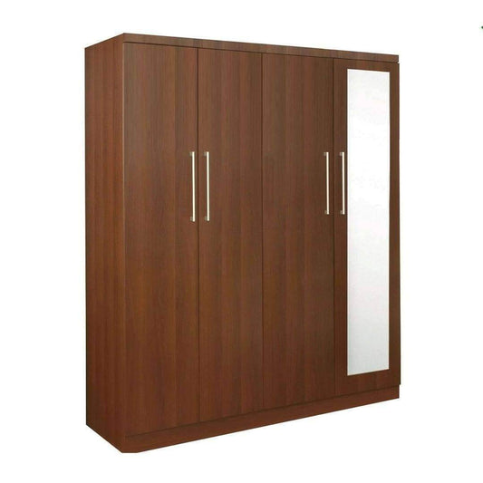 Deverel Mirror 4 Open Door Wardrobe Singapore