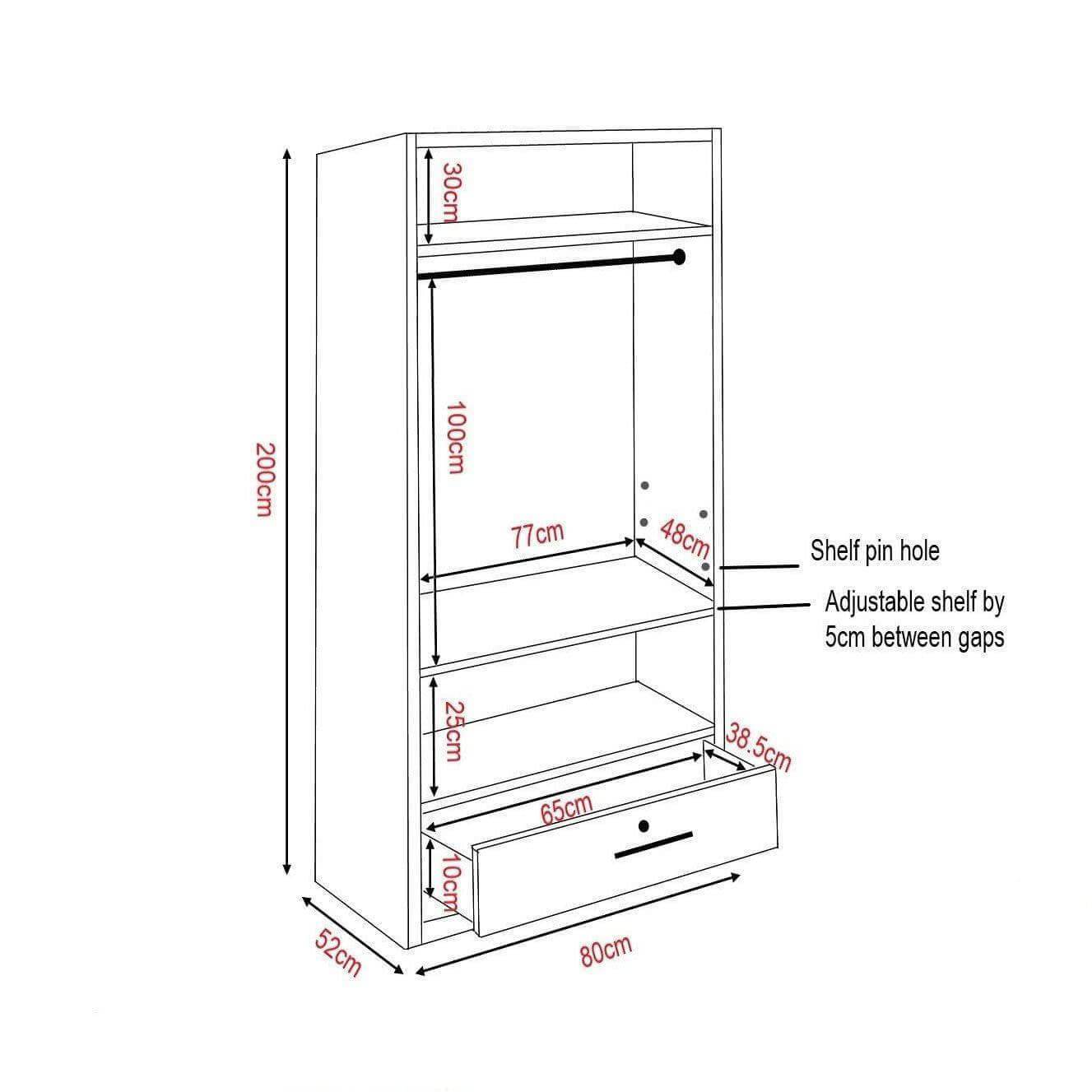 Deverel Open Door Wardrobe Singapore