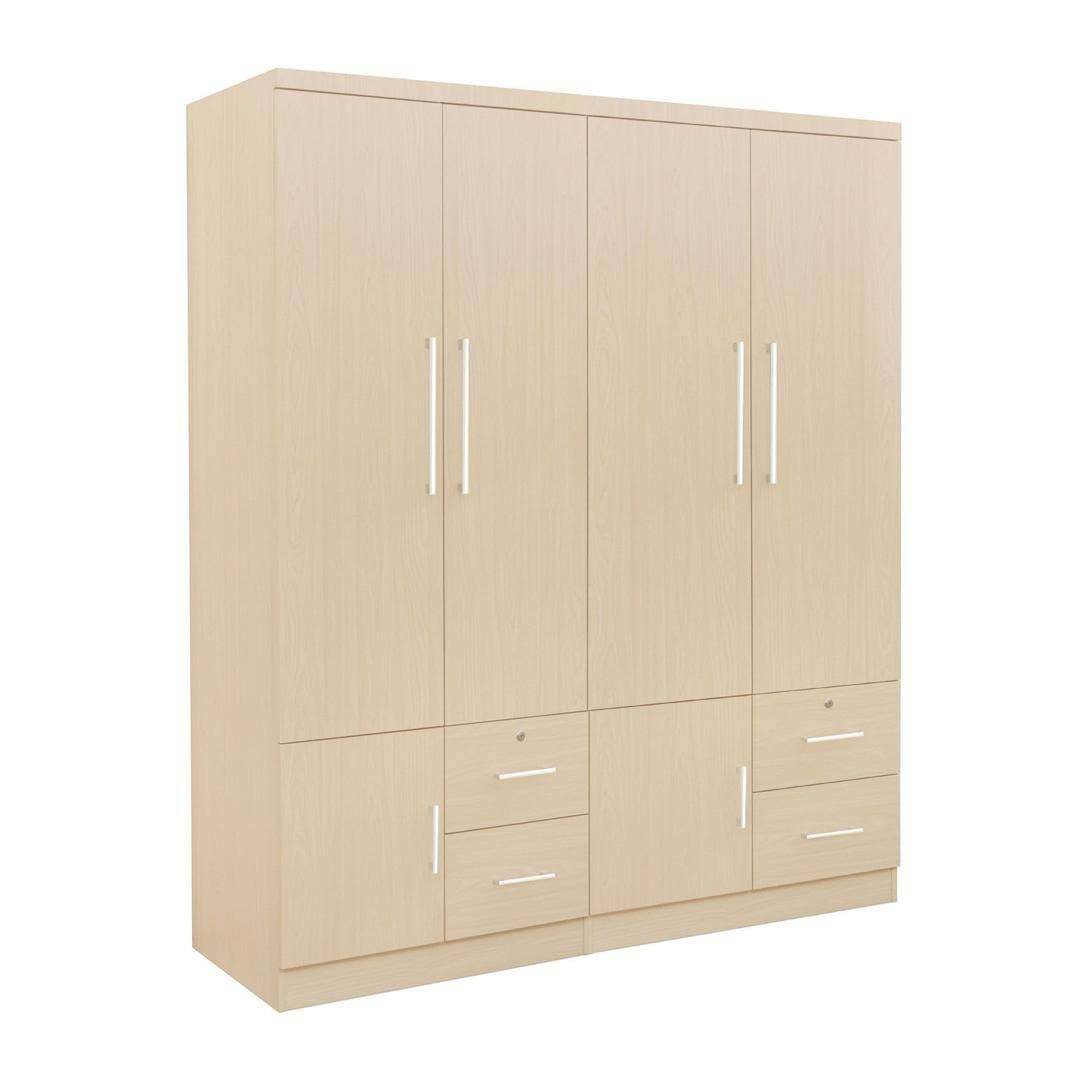 Deverell II 4 Open Door Wardrobe with Drawers Singapore