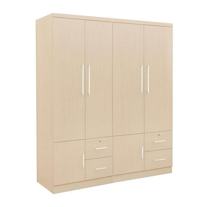 Deverell II 4 Open Door Wardrobe with Drawers Singapore