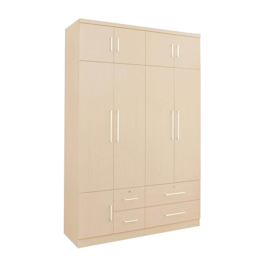 Deverell III 4 Open Door Wardrobe with Drawers & Top Singapore