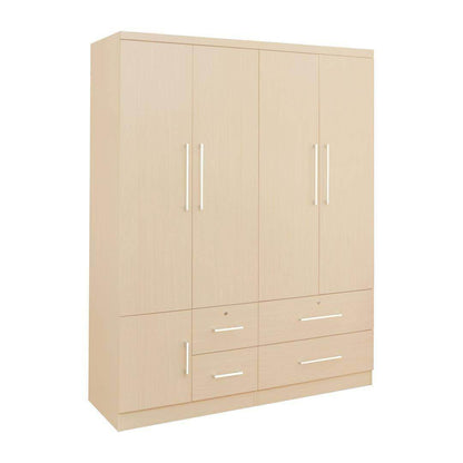 Deverell III 4 Open Door Wardrobe with Drawers Singapore