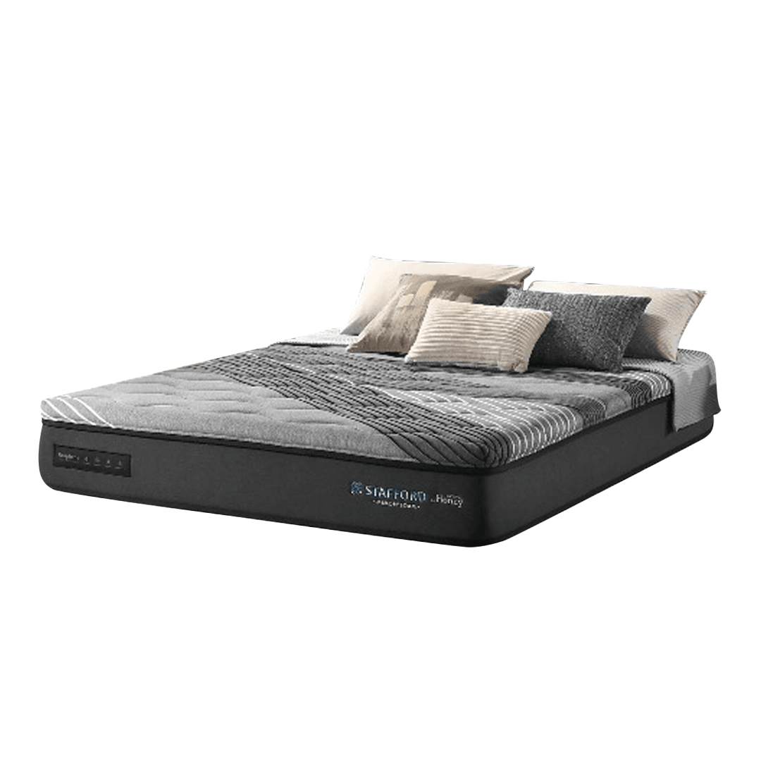 Devon Grey Fabric Storage Bed (Water Repellent) + Honey Stafford 10" Spring Mattress with Knitted Graphene Cover Bed Set Singapore