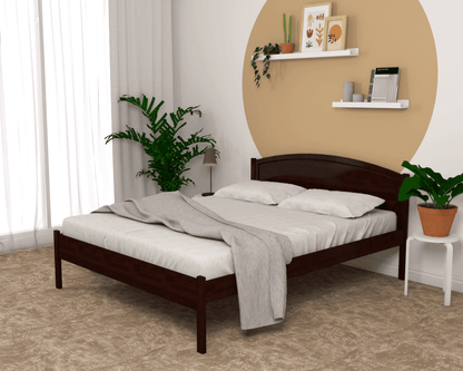 Devona Walnut Wooden Bed (Queen and King Size) Singapore