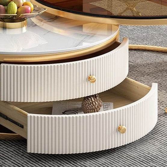 Dione Glossy Sintered Stone Nesting Coffee Table Singapore