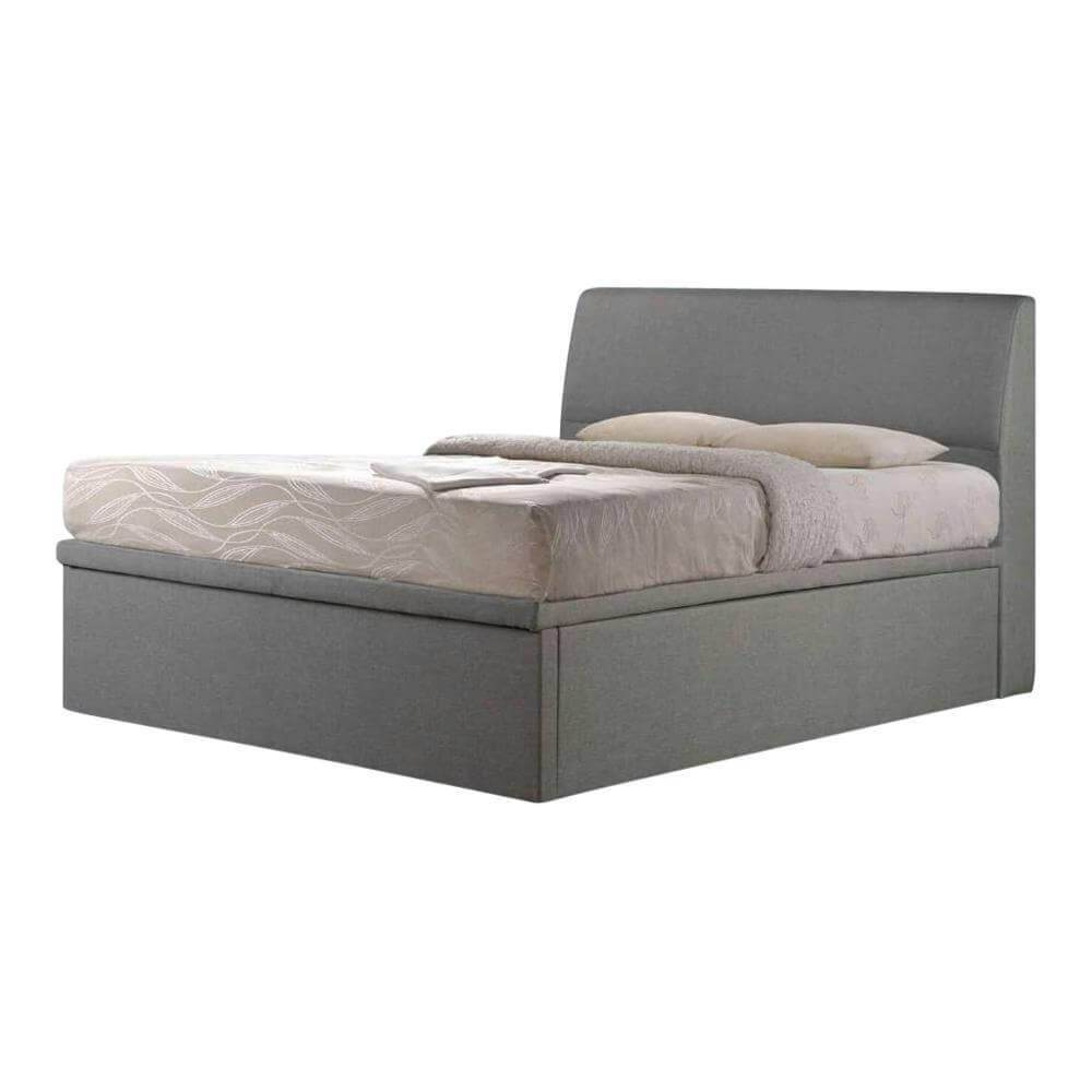 Doris Grey Storage Bed Frame (Water Repellent) + Honey Vienna 10" Spring Mattress with Latex Bed Set Singapore