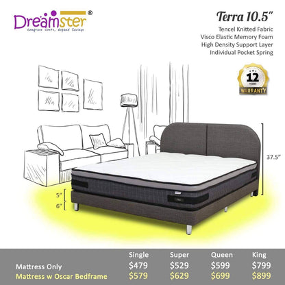 Dreamster Terra Pocketed Spring Mattress Singapore