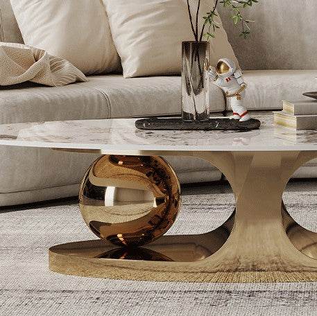 Elara Glossy Sintered Stone Nesting Coffee Table Singapore