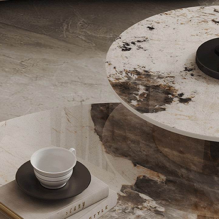 Elara Glossy Sintered Stone Nesting Coffee Table Singapore