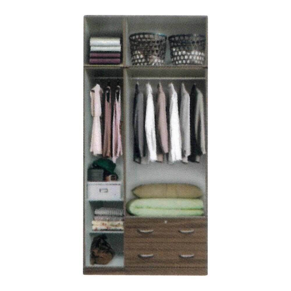 Elise Open 3 Door Wardrobe (With Top) Singapore