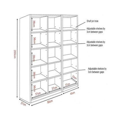 Elizabeth 3 Door Display Unit / Bookshelf Singapore