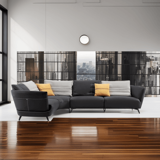 Eminence Sectional Genuine Leather Sofa by Chattel Singapore