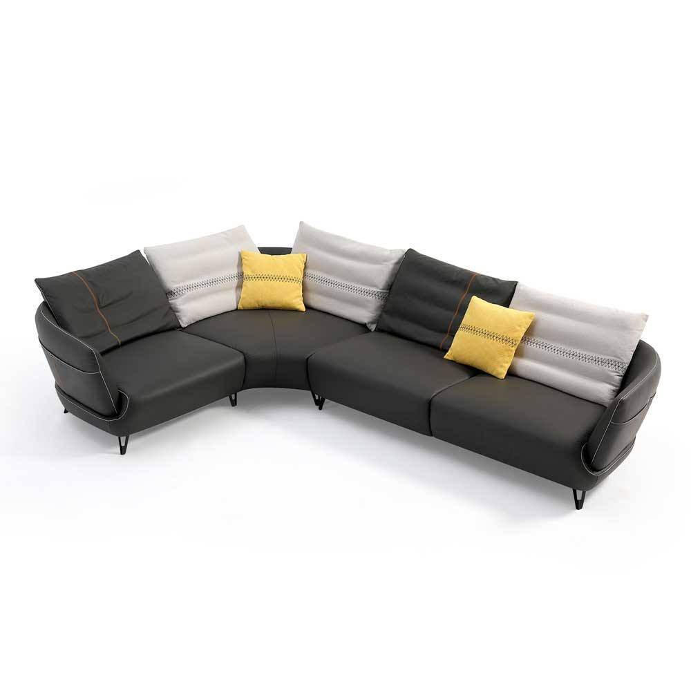 Eminence Sectional Genuine Leather Sofa by Chattel Singapore