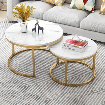 Emmie I White Gloss Sintered Stone Coffee Table Singapore