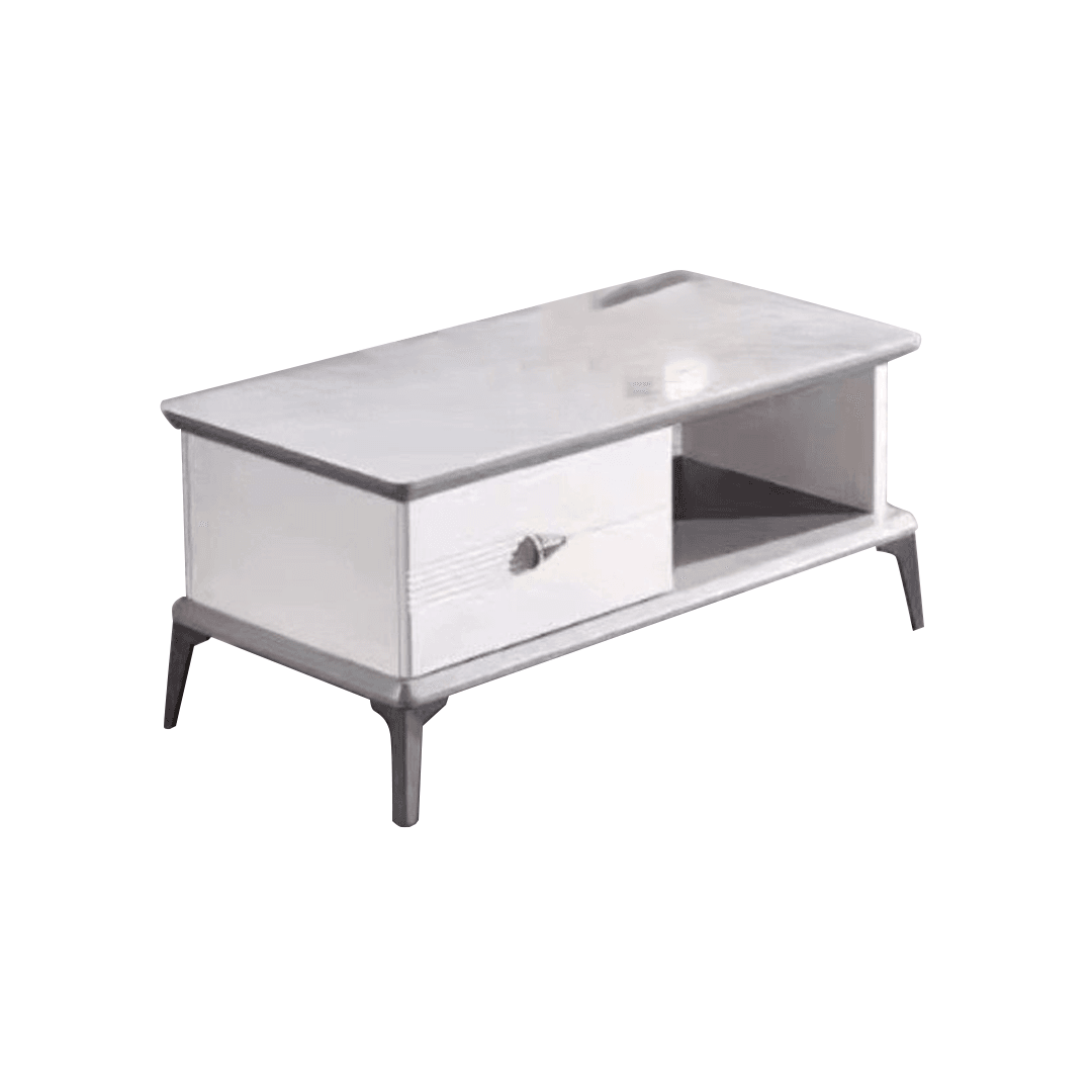 Etta Coffee Table with Glossy White Jade Stone Top Singapore