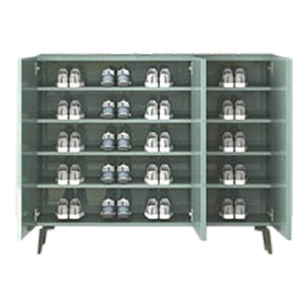 Evanth I Green 3 Door Shoe Cabinet Singapore