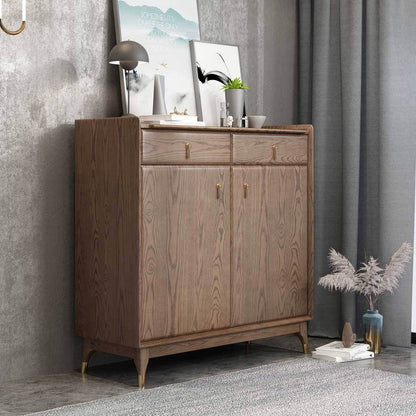 Finley Ash Wood Shoe Cabinet Singapore