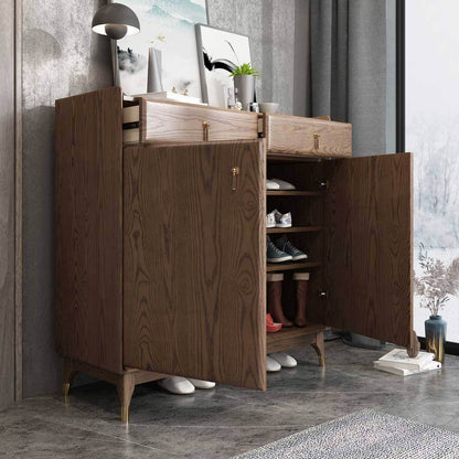 Finley Ash Wood Shoe Cabinet Singapore