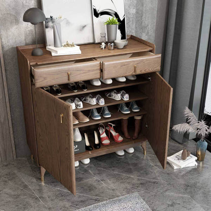 Finley Ash Wood Shoe Cabinet Singapore