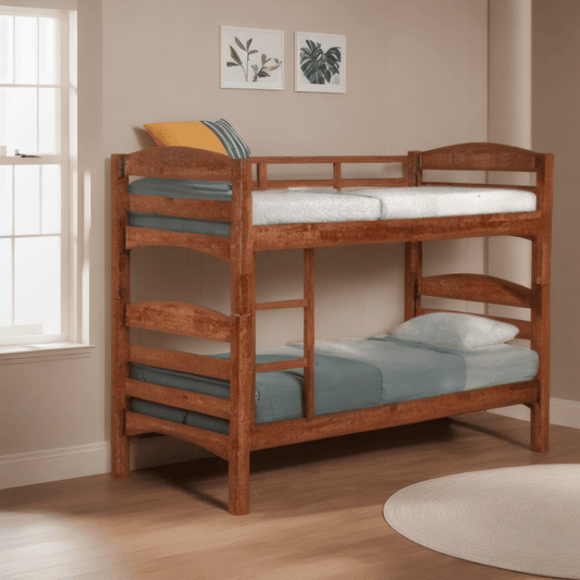 Fiona Cherry Wooden Double Decker Bed Frame Singapore