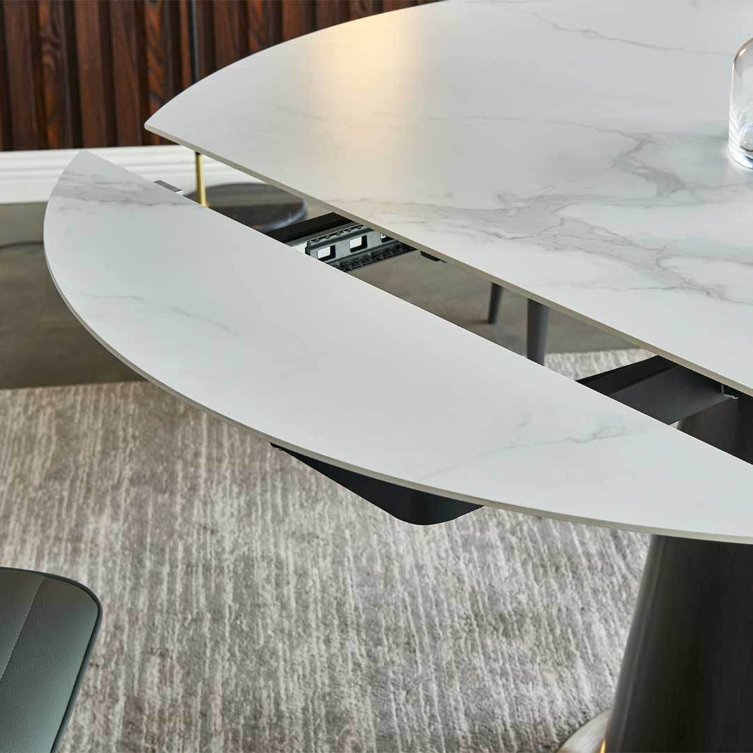 Frederica Sintered Stone Extendable Dining Table (135cm/140cm/150cm) Singapore