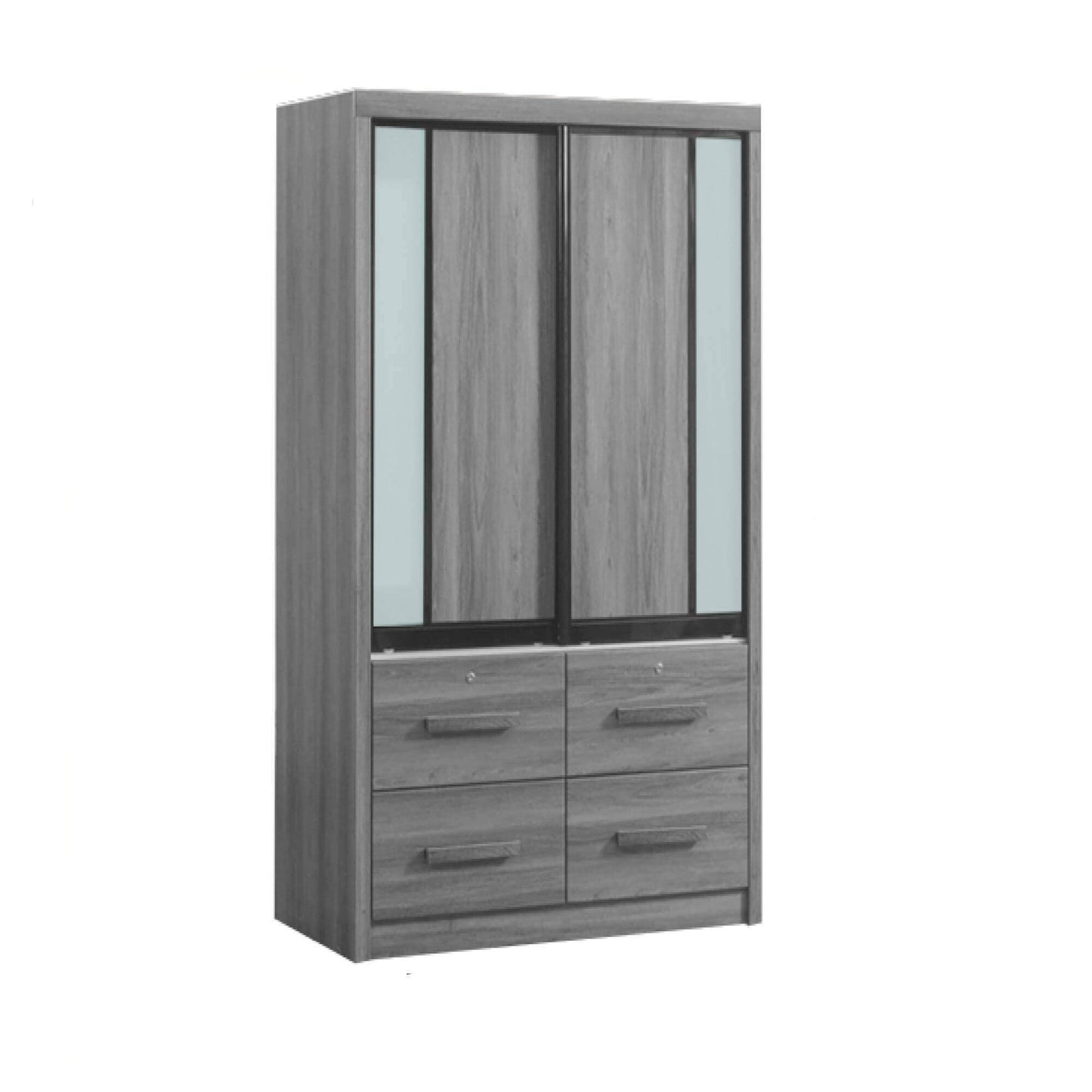 Gareth 4ft Ash Grey Wardrobe Singapore