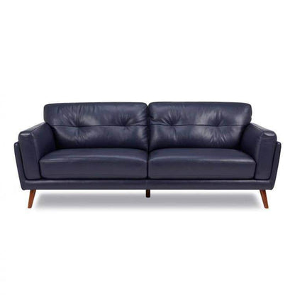 Gerry Blue Faux Leather Sofa Singapore