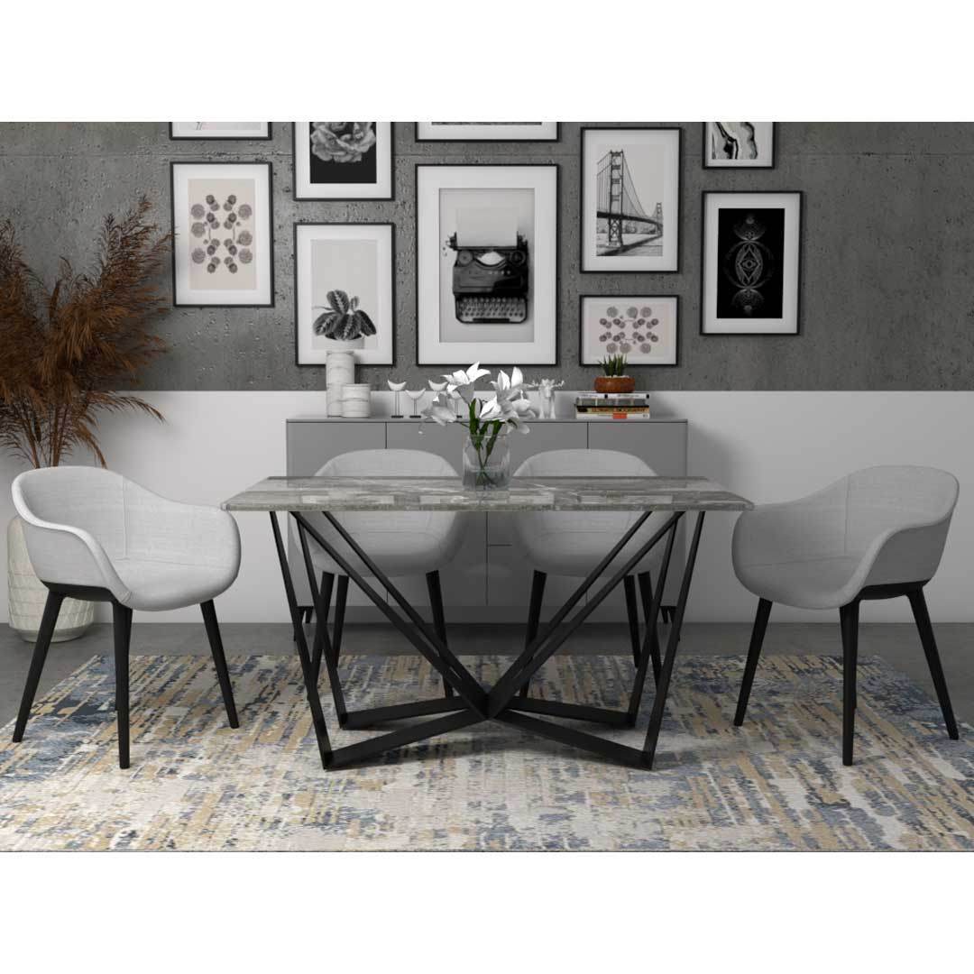 Giuliano Polished Sintered Stone Dining Table (140cm/160cm/180cm) Singapore