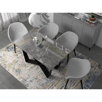 Giuliano Polished Sintered Stone Dining Table (140cm/160cm/180cm) Singapore