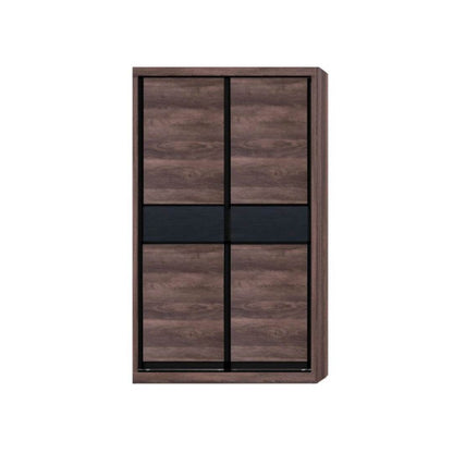 Helene Modular Wardrobe (Dark Oak with Black Glass) Singapore