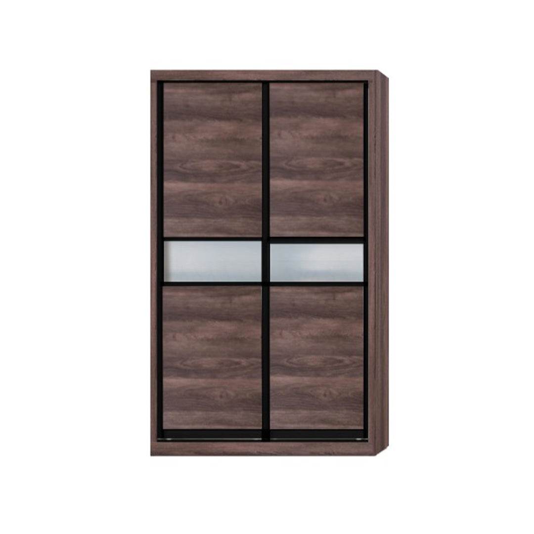 Helene Modular Wardrobe (Dark Oak with Frosted Glass) Singapore