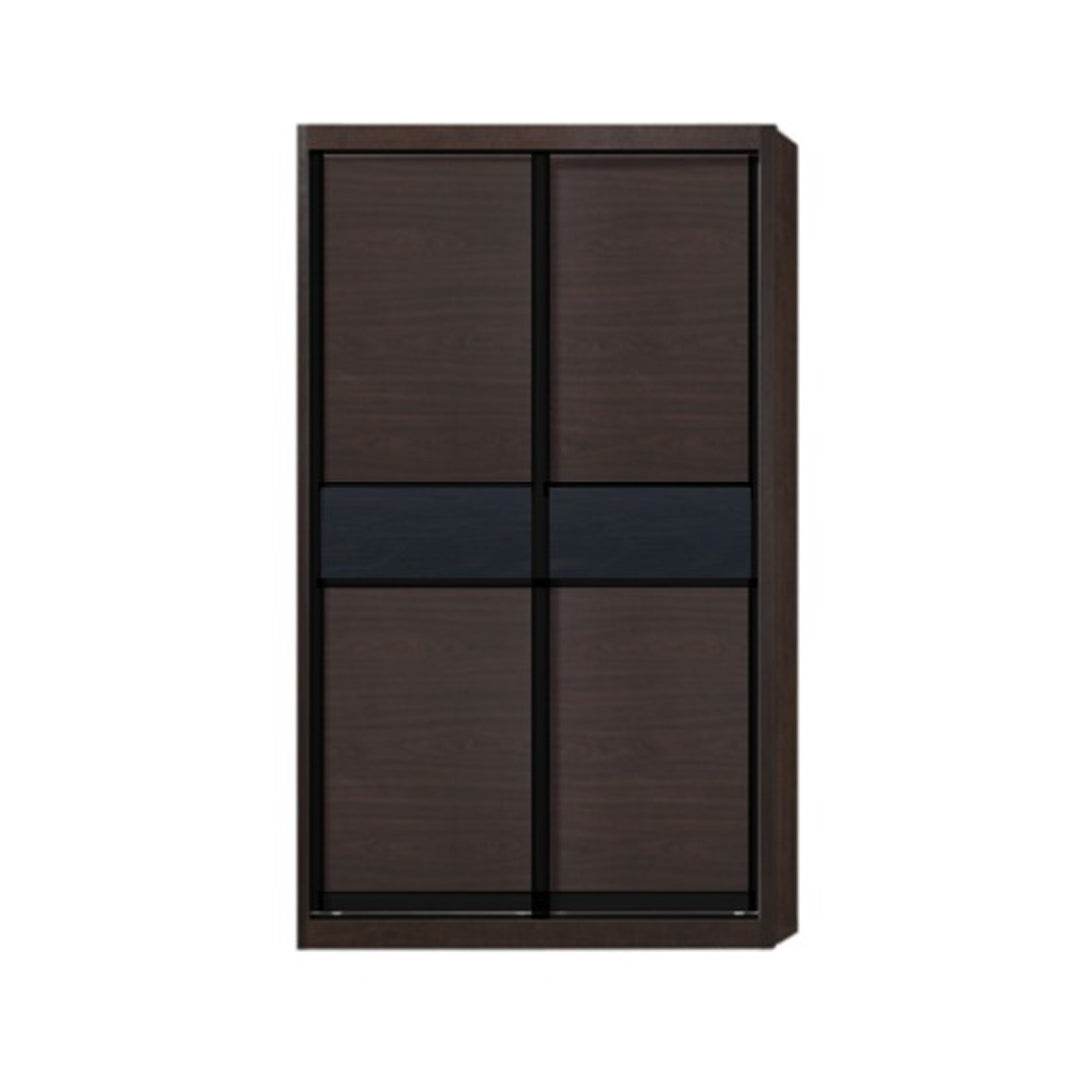 Helene Modular Wardrobe (Walnut with Black Glass) Singapore