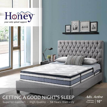 Honey Advance Active Pillowtop 10" Pocketed Spring Mattress Singapore